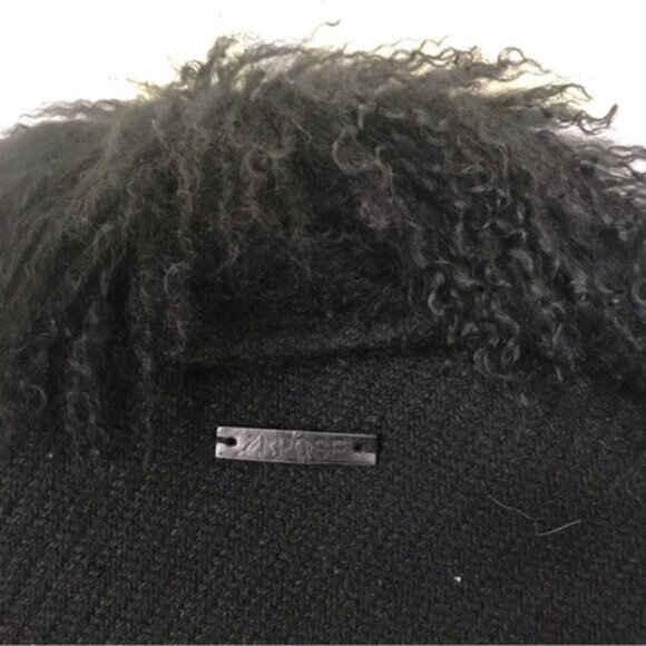 2 Xpose Boucle Pea Belted Coat Removable Fur Collar Pockets Texture Wool Short L - Picture 6 of 16